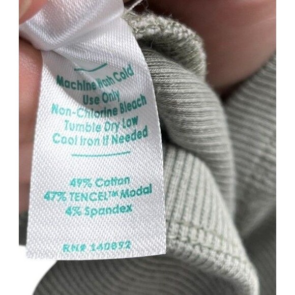 Marine Layer Top Women's Size Large Gray Cotton Blend Short Sleeve - Picture 7 of 7